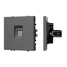 Изображение Розетка компьютерная RJ-45 Arlight NOBE, серый базальт soft-touch 054307(1)