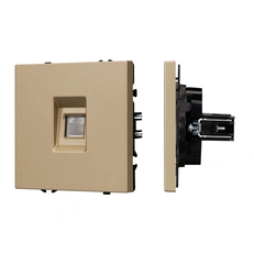 Изображение ARL NOBE Розетка телефонная софт-тач золотой песок SCT-MTL1-SFPL-GD (RJ-11, 4C) (Arlight, -)