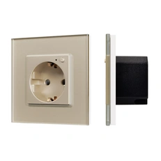 Изображение Розетка электрическая с Zigbee управлением SCT-OMALI-EUZB1-PL-GD (240V, 16A, Zigbee) (Arlight, -)